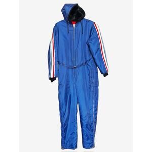 Vintage UPC Snowmobile Snowsuit 70s Made USA Belted Chest 42/44 /MENS L / Large